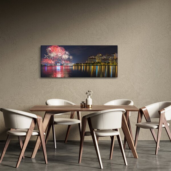 Slika vatrometa u Singapuru (120x50 cm)