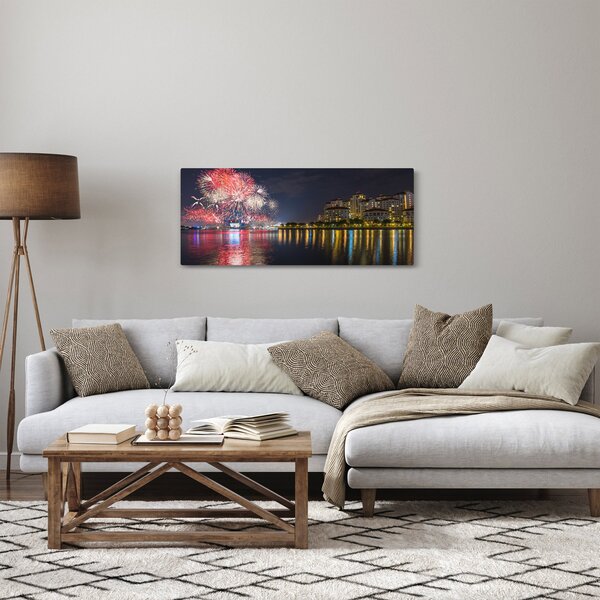 Slika vatrometa u Singapuru (120x50 cm)