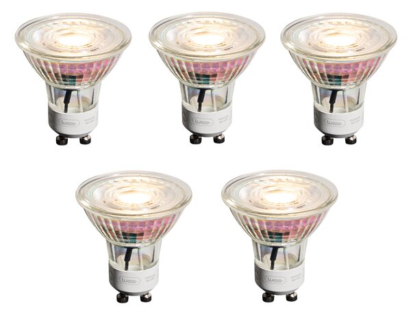 Set od 5 GU10 50mm prigušivih LED žarulja prozirne 4,9W 450 lm 2700K