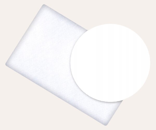 Plahta s gumicom za krevetić i krevet, bijela dimenzija: 60 x 120 cm