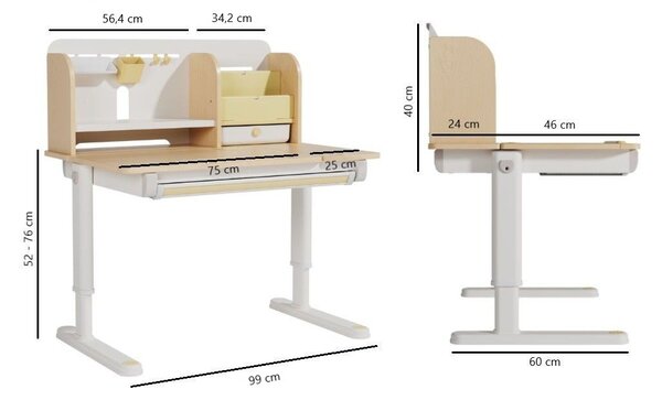 Dječji radni stol 100 cm