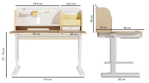 Dječji radni stol 120 cm