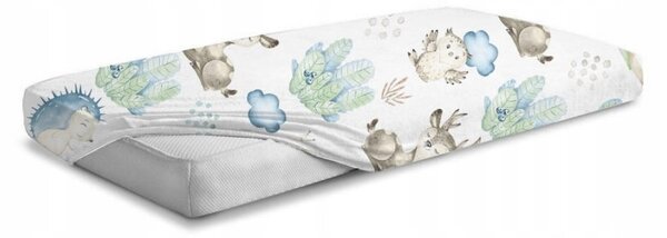 Elastična plahta za krevetić i krevet Šumski prijatelji dimenzija: 60 x 120 cm