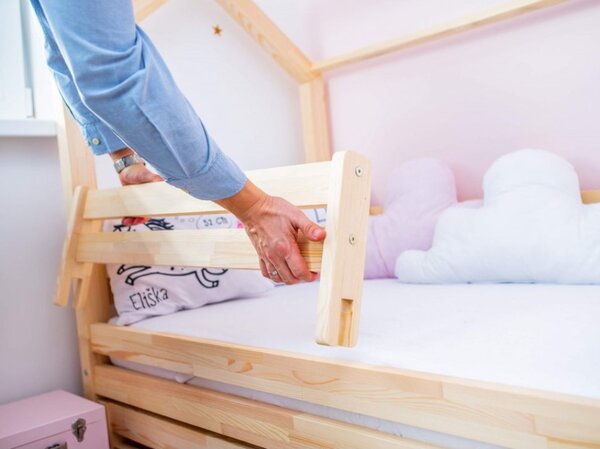 Zaštitna ograda za krevete premium ogradica: Prednja, Boja proizvoda: prirodna (natur)