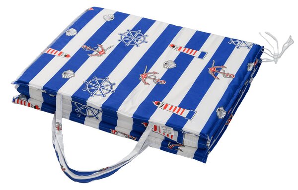 Plažni ležaljka YACHTIS bijelo-plava