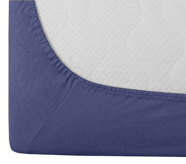 Jersey plahta mornarsko plava 90 x 200 cm