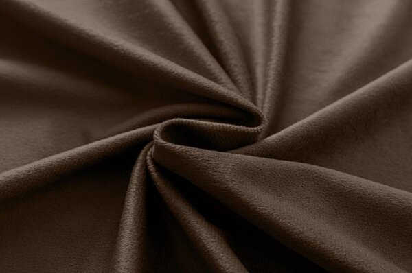 Smeđa zamračujuća zavjesa VELVET 140x270 cm Sistem za vješanje: Traka za nabiranje