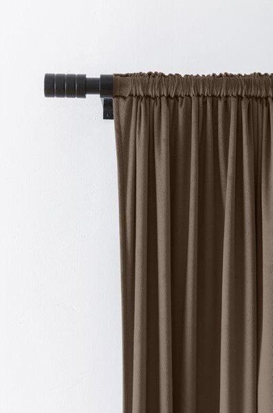 Smeđa zamračujuća zavjesa VELVET 140x270 cm Sistem za vješanje: Traka za nabiranje