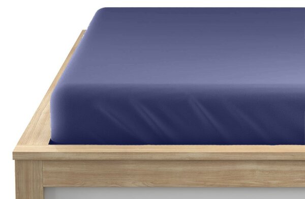 Jersey plahta mornarsko plava 90 x 200 cm