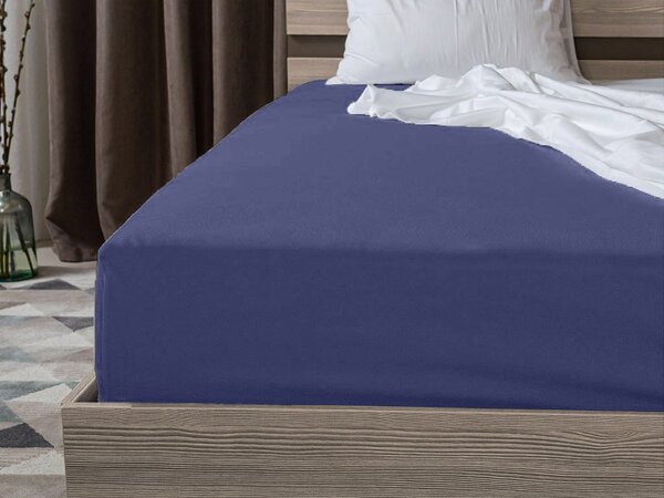 Jersey plahta mornarsko plava 90 x 200 cm