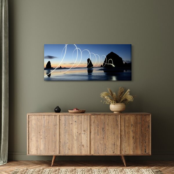 Slika - plaža kod zalaska sunca (120x50 cm)
