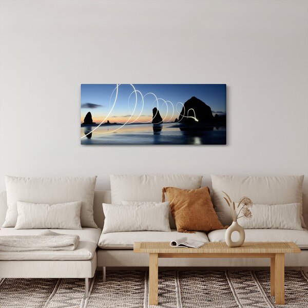Slika - plaža kod zalaska sunca (120x50 cm)