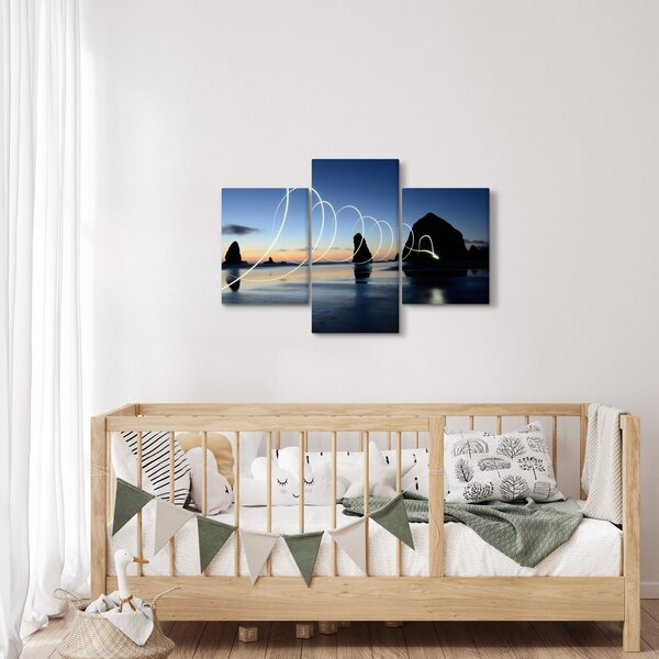 Slika - plaža kod zalaska sunca (90x60 cm)