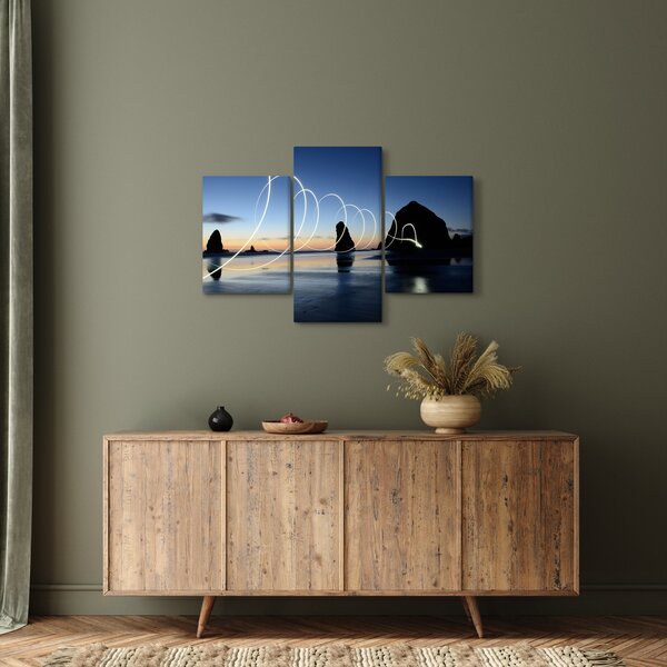 Slika - plaža kod zalaska sunca (90x60 cm)