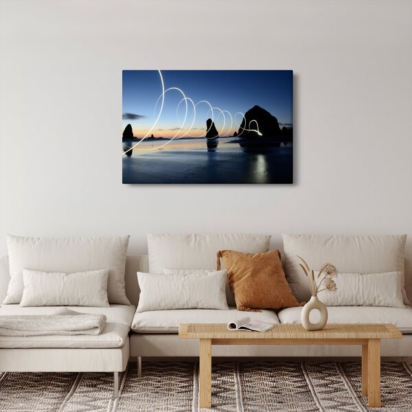 Slika - plaža kod zalaska sunca (90x60 cm)