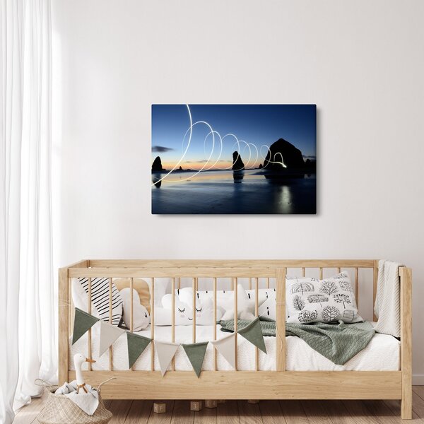 Slika - plaža kod zalaska sunca (90x60 cm)
