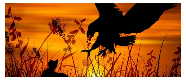 Slika siluete grabežljivca (120x50 cm)