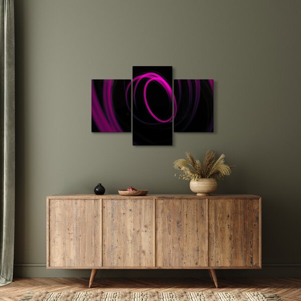 Slika - ljubičaste linije (90x60 cm)