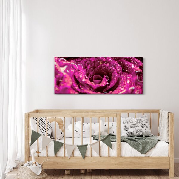 Slika cvijeta ružičaste ruže (120x50 cm)
