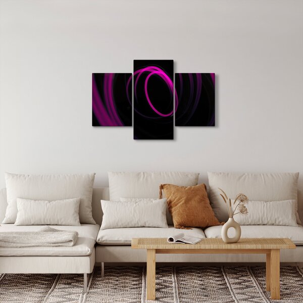 Slika - ljubičaste linije (90x60 cm)
