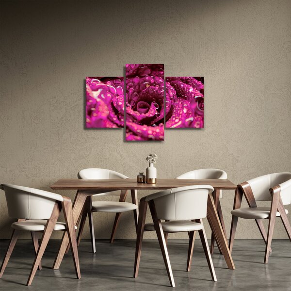 Slika cvijeta ružičaste ruže (90x60 cm)