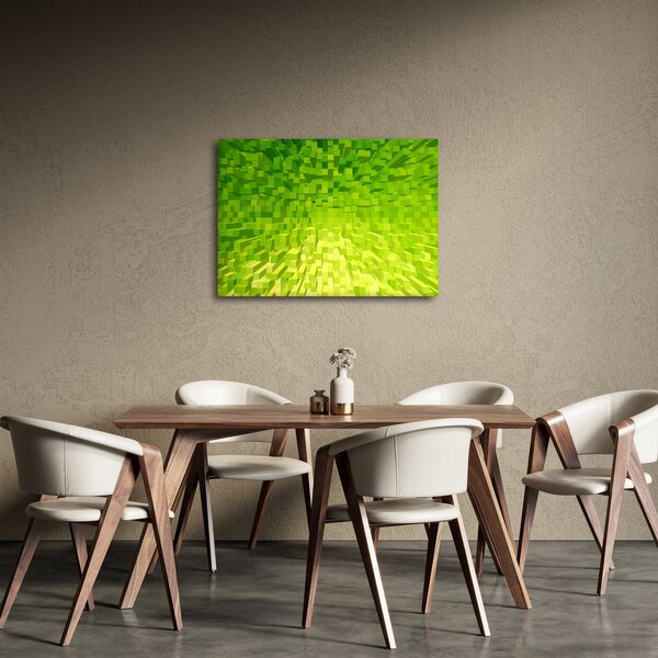 Slika žuto-zelenih kocki (70x50 cm)