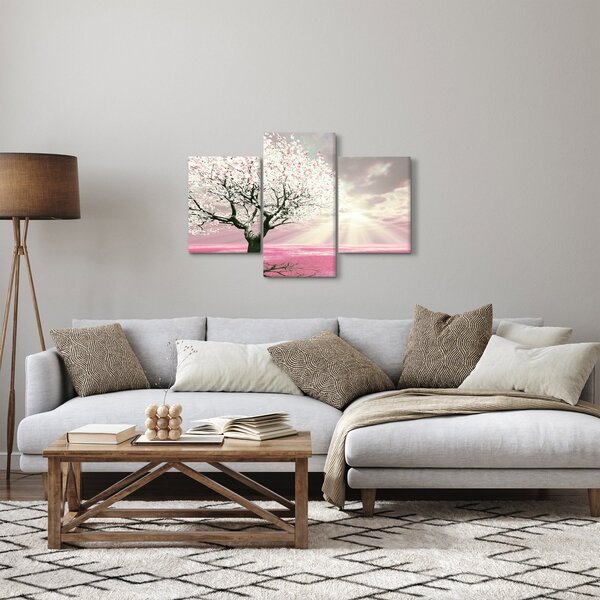 Ružičasta slika stabla (90x60 cm)