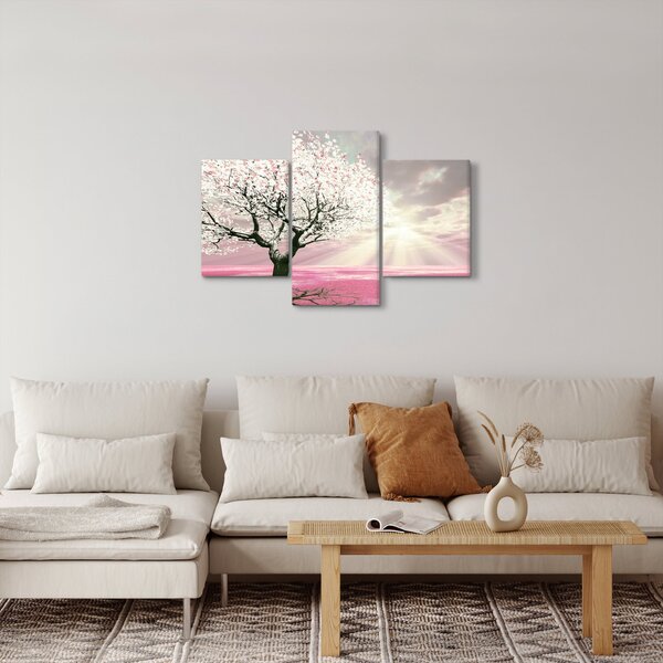 Ružičasta slika stabla (90x60 cm)