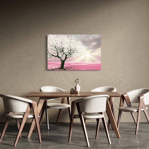 Ružičasta slika stabla (90x60 cm)