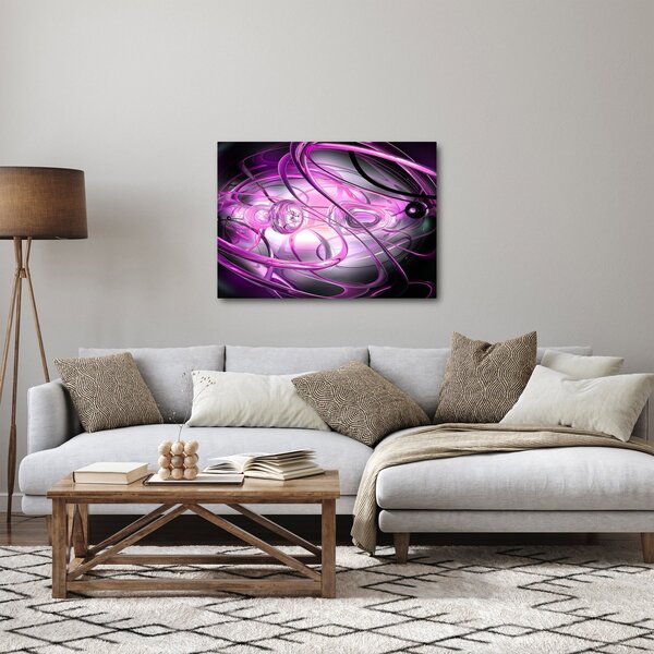 Slika predivne ljubičaste apstrakcije (70x50 cm)