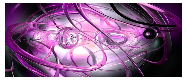 Slika predivne ljubičaste apstrakcije (120x50 cm)