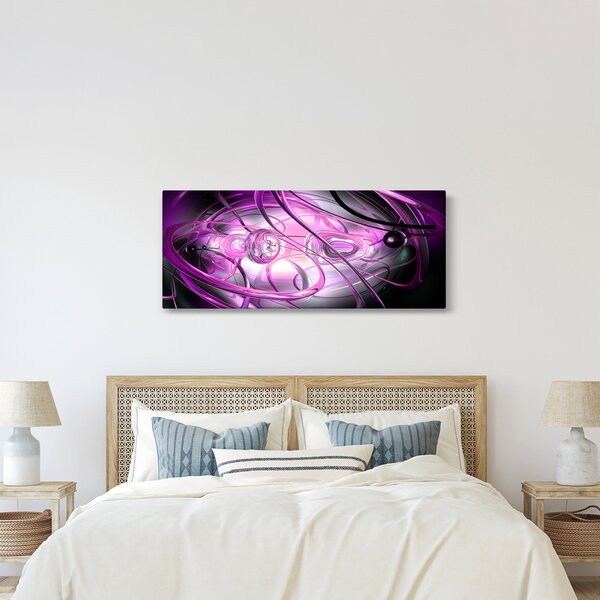 Slika predivne ljubičaste apstrakcije (120x50 cm)