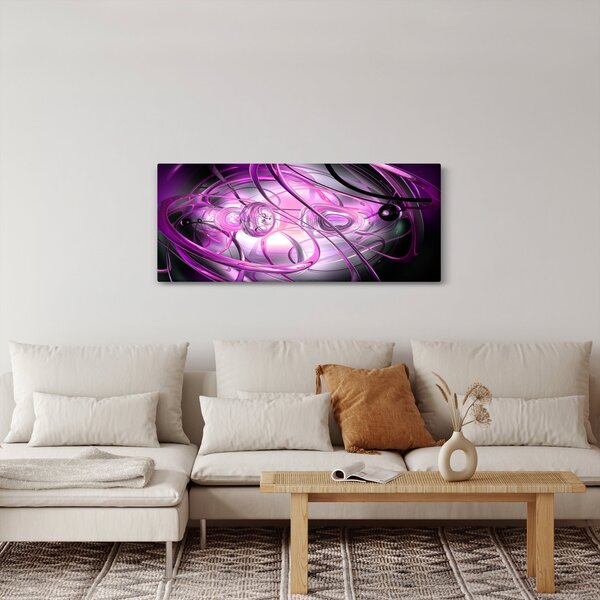 Slika predivne ljubičaste apstrakcije (120x50 cm)
