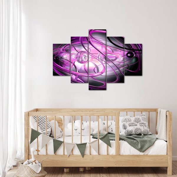 Slika predivne ljubičaste apstrakcije (150x105 cm)