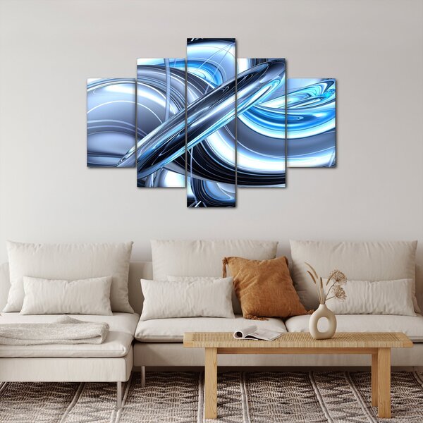 Slika plave apstrakcije (150x105 cm)