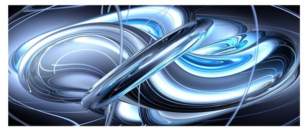 Slika plave apstrakcije (120x50 cm)