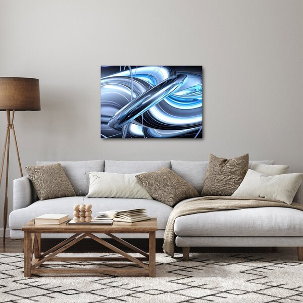 Slika plave apstrakcije (70x50 cm)