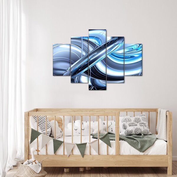 Slika plave apstrakcije (150x105 cm)