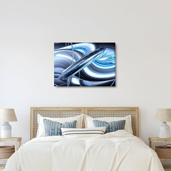 Slika plave apstrakcije (70x50 cm)