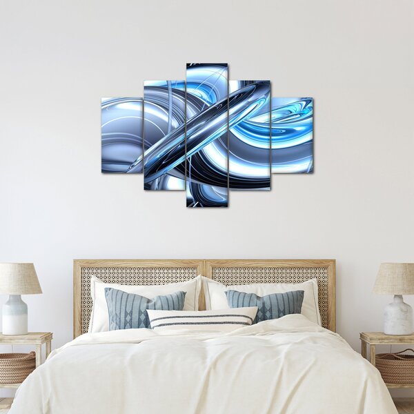 Slika plave apstrakcije (150x105 cm)