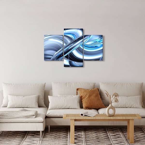 Slika plave apstrakcije (90x60 cm)