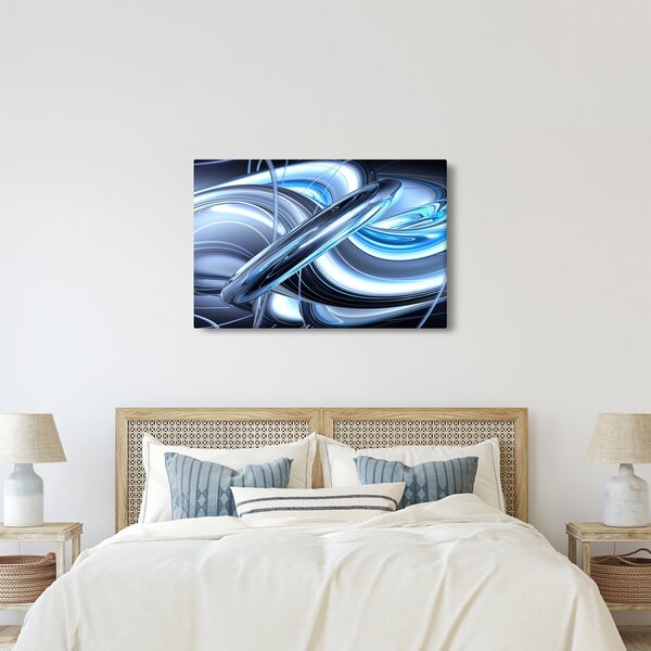 Slika plave apstrakcije (90x60 cm)