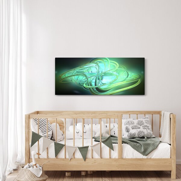 Slika zelene apstrakcije (120x50 cm)