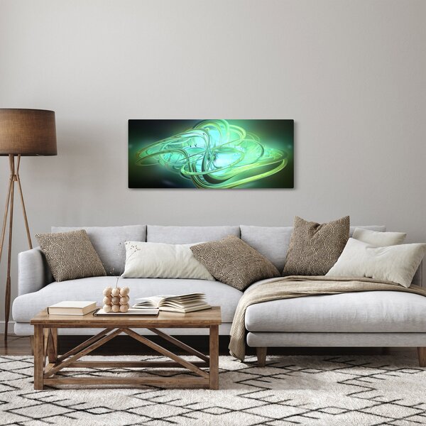 Slika zelene apstrakcije (120x50 cm)