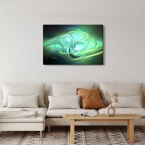 Slika zelene apstrakcije (90x60 cm)