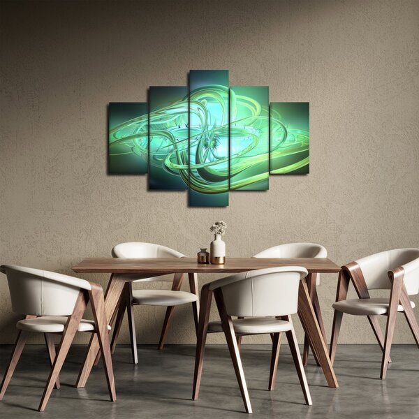 Slika zelene apstrakcije (150x105 cm)
