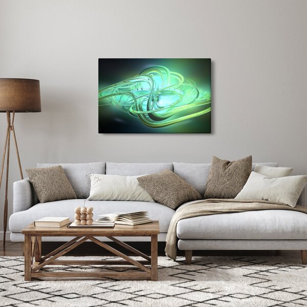 Slika zelene apstrakcije (90x60 cm)