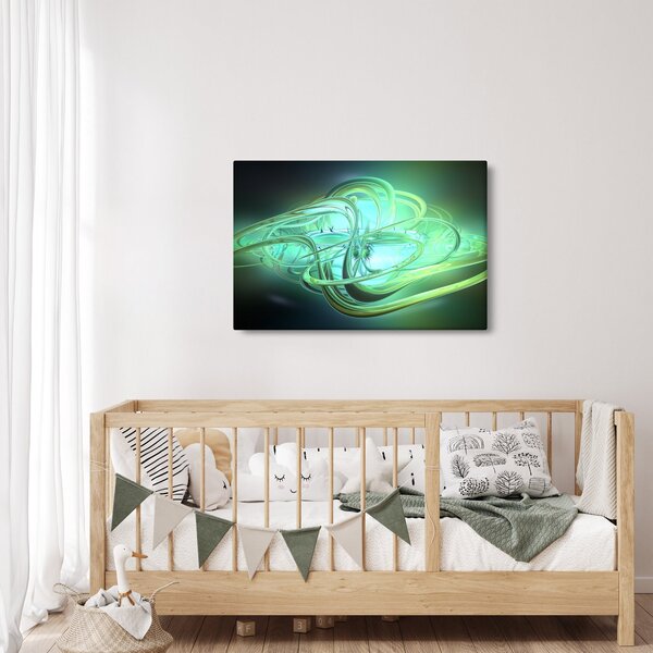 Slika zelene apstrakcije (90x60 cm)