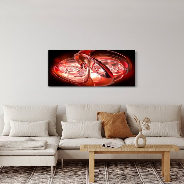 Slika - crveni oblici (120x50 cm)