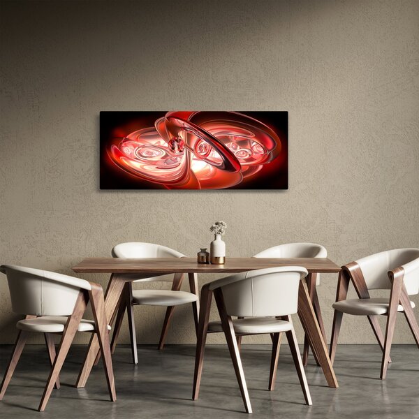 Slika - crveni oblici (120x50 cm)